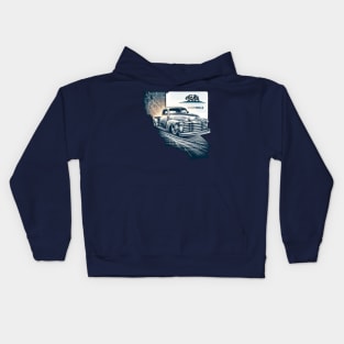 California & Chevy 3100 Lowrider Double Exposure design Kids Hoodie